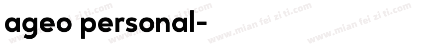 ageo personal字体转换
